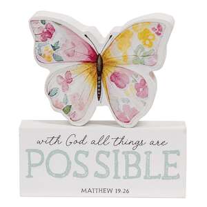 2/Set - Bible Verse Butterfly & Block Sitters - 3 Asstd.