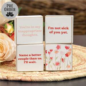 Not Sick of You 2" Square Block - 4 Asstd.