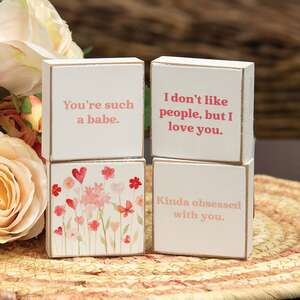 Kinda Obsessed 2" Square Block - 4 Asstd.