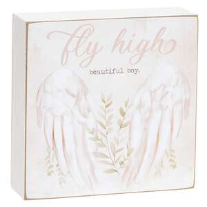 Fly High Angel Wings Box Sign - 2 Asstd.