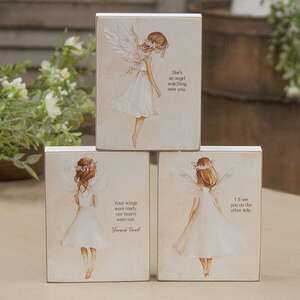 Angel Watching Block - 3" x 4" - 3 Asstd.