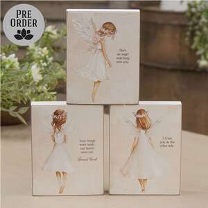 Angel Watching Block - 3" x 4" - 3 Asstd.