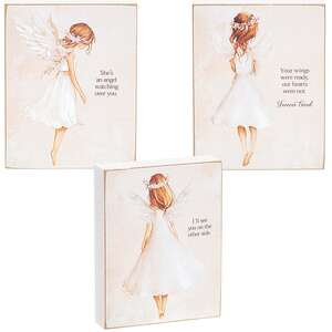 Angel Watching Block - 3" x 4" - 3 Asstd.