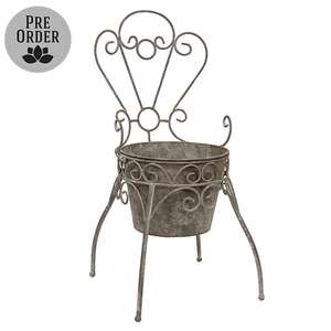 Metal Garden Chair Planter