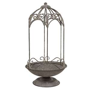 Metal Ornate Birdcage Planter
