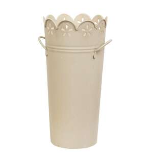 Metal Scalloped Flower Edge Planter - 3 Asstd.