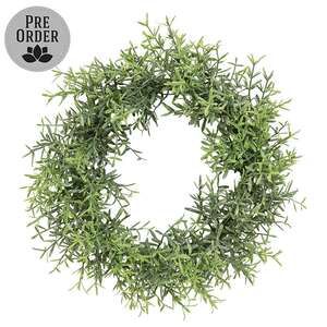 Dusty Rosemary Candle Ring - 6-1/2 In