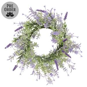 Golden Trumpet & Lavender Candle Ring - 6-1/2 In