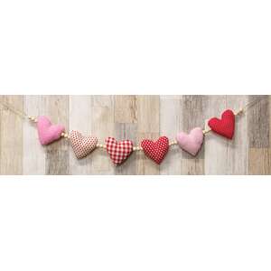 Vintage Patchwork Hearts Garland - 60"L