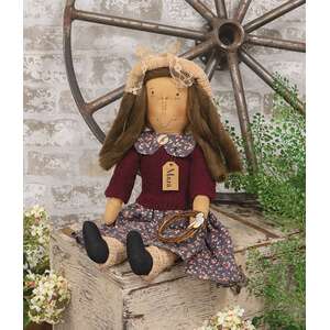 Mara Doll with Button Wreath