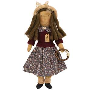 Mara Doll with Button Wreath