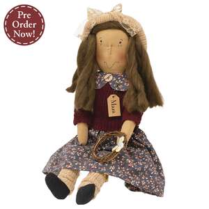 Mara Doll with Button Wreath
