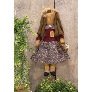 Mara Doll with Button Wreath