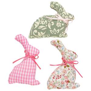 3 Set - Mixed Vintage Floral Pattern Bunny Sitters