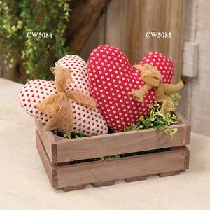 Red with White Hearts and Tied Bow Pillow