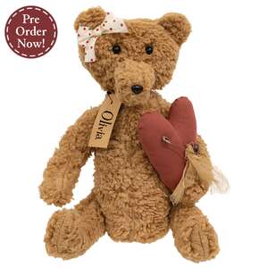 Olivia Valentine Bear with Heart, #JL24096