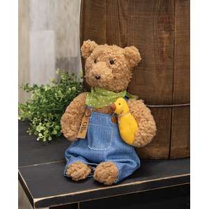 Ollie Overalls Bear Doll with Duck