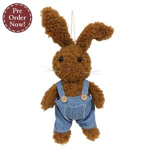 Bobby Bunny Hanger in Overalls, #JL25014
