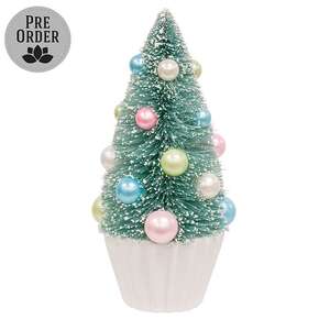 Teal Bottle Brush Tree - 9"HTeal Bottle Brush Tree - 9"H