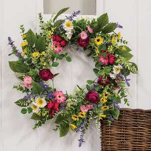 Breezy Summer Blooms Wreath - 24"