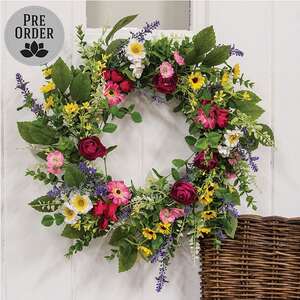 Breezy Summer Blooms Wreath - 24"