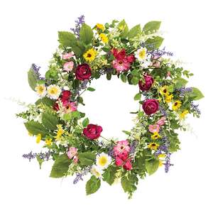 Breezy Summer Blooms Wreath - 24"
