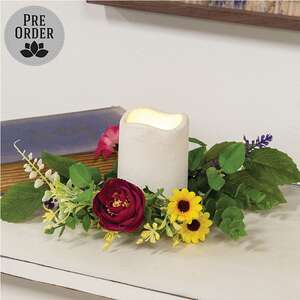 Breezy Summer Blooms Candle Ring - 3"