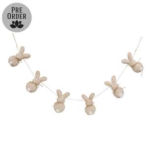 Fuzzy Tail Bunny Garland - 57"