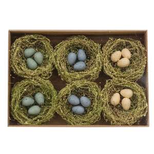 6/Set - Mini Speckled Eggs in Mossy Nests