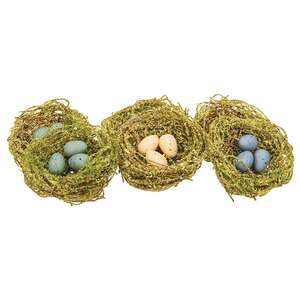 6/Set - Mini Speckled Eggs in Mossy Nests