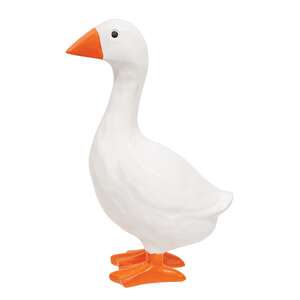 Carved Look Resin Goose - 7"H