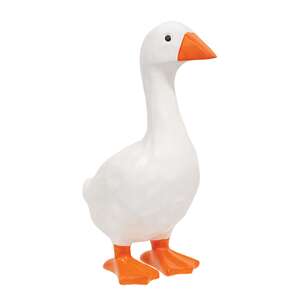 Carved Look Resin Goose - 7"H