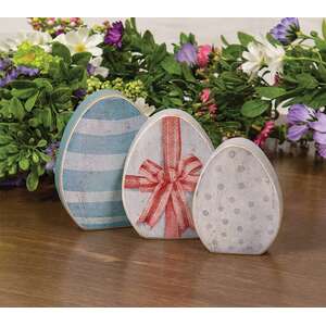 Wooden Easter Gift Egg Sitters - 3/Set 38265;