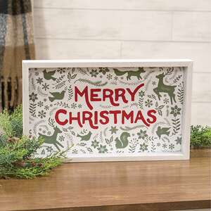 Merry Christmas Yuletide Folklore Friends Box Sign, 38670