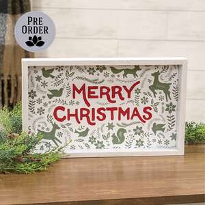 Merry Christmas Yuletide Folklore Friends Box Sign, 38670