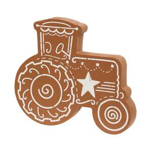 Wooden Gingerbread Farm Equipment Sitter - 3 Asstd.