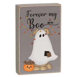 Forever My Boo Rectangle Dog Block - 3 Asstd.