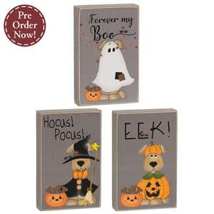 Forever My Boo Rectangle Dog Block - 3 Asstd.