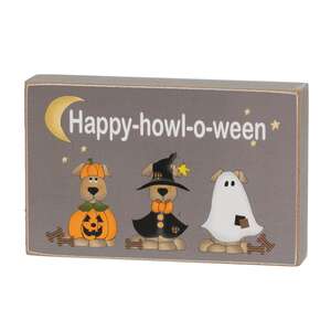 Happy-Howl-O-Ween Rectangle Dog Block - 3 Asstd.