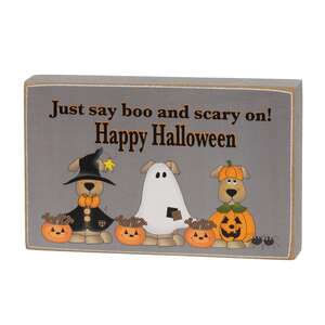 Happy-Howl-O-Ween Rectangle Dog Block - 3 Asstd.