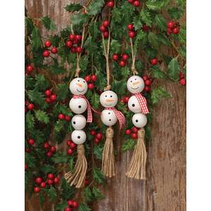 3 Set - Snowman Bead Ornaments