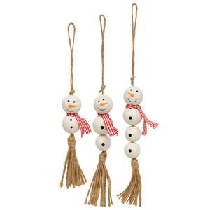 3 Set - Snowman Bead Ornaments