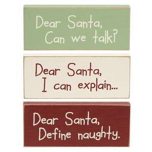 Dear Santa Rectangle Block - 3 Asstd.