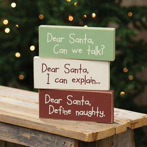 Dear Santa Rectangle Block - 3 Asstd.