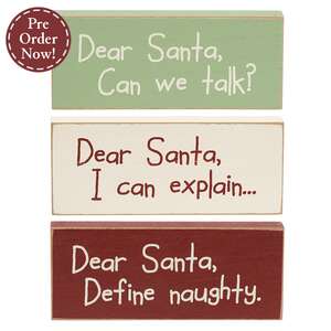 Dear Santa Rectangle Block - 3 Asstd.