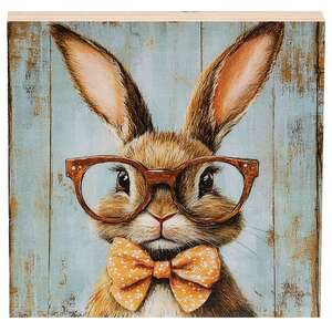 Bunny In Red Specs Block - 5 In Sq., 51750