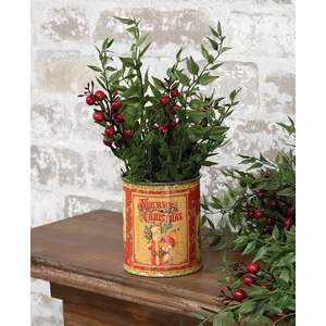 Vintage Santa Metal Can