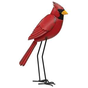 Distressed Metal Standing Cardinal - 11.5"H