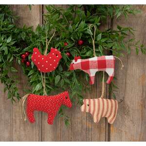 Stuffed Country Flower Horse Ornament