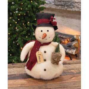 Freezy Snowman Doll With Potted Pine Tree